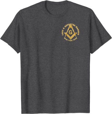 Masonic F & AM Masons Square & Compass Freemason T-Shirt (2)