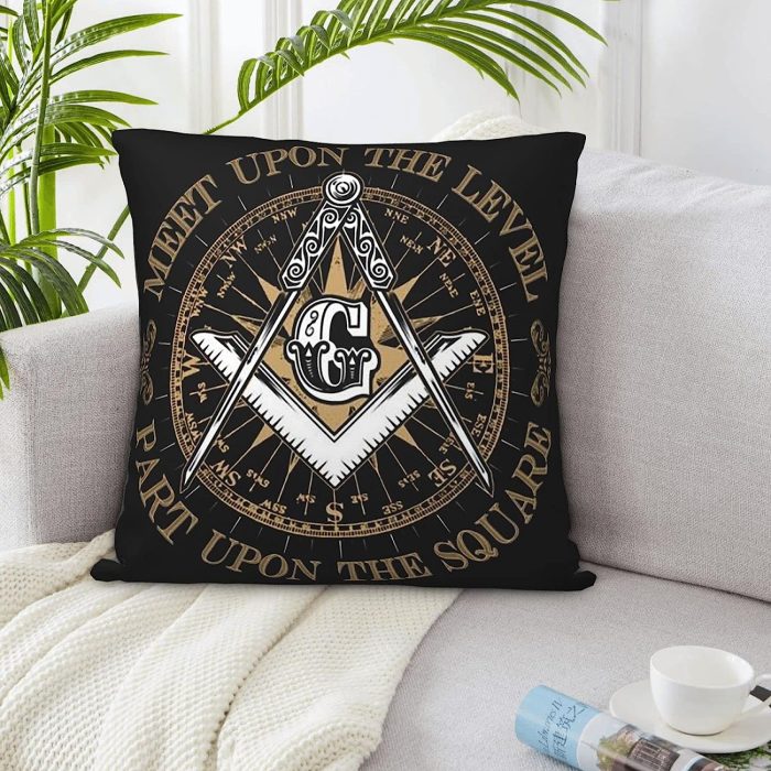 Masonic Faith Hope Charity Freemason Logo Throw Pil (3)