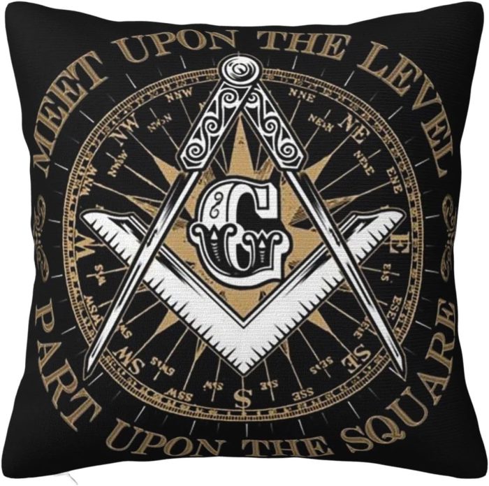 Masonic Faith Hope Charity Freemason Logo Throw Pil