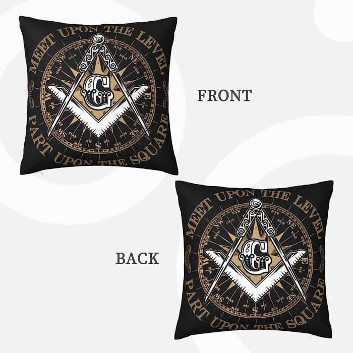 Masonic Faith Hope Charity Freemason Logo Throw Pillo (1)