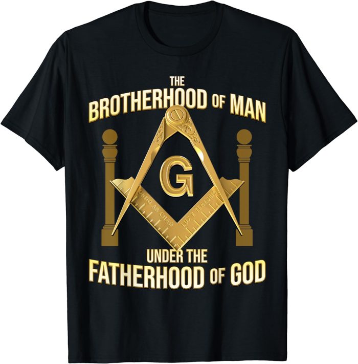 Masonic Fatherhood Square & Compass Freemason T-Shirt (1)