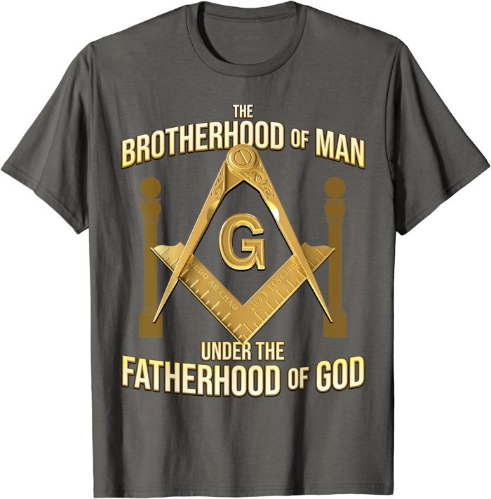 Masonic Fatherhood Square & Compass Freemason T-Shirt (2)