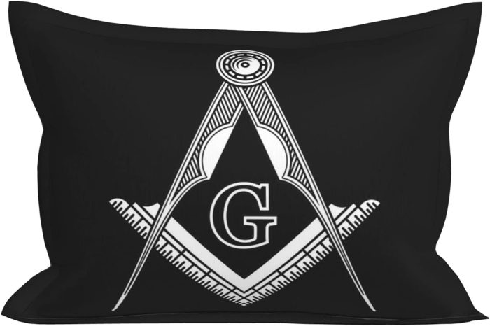 Masonic Freemasonry Emblem Pillow Cases 20x26 in Standard Size Creative 3D Print (1)