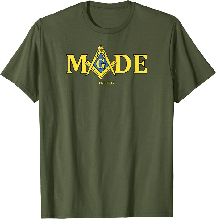 Masonic Made Est 1717 Freemason T-Shirt (2)