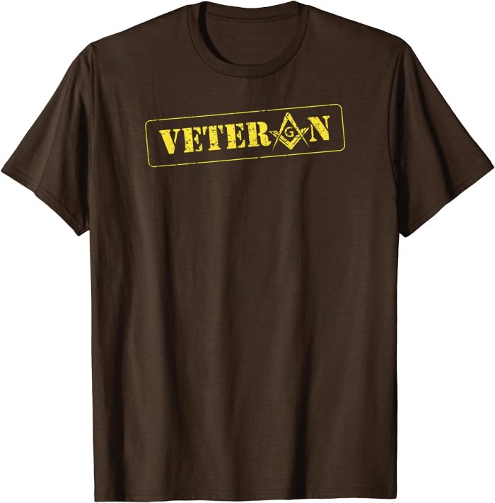 Masonic Military Veteran Square & Compass Freemason T-Shirt (2)