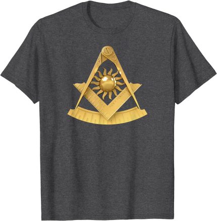 Masonic Past Master Emblem Square & Compass Freemason T-Shirt (2)