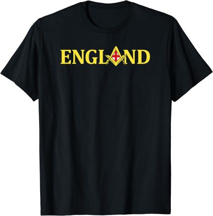 Masonic Shirt England English Flag Square Compass Freemason T-Shirt (1)