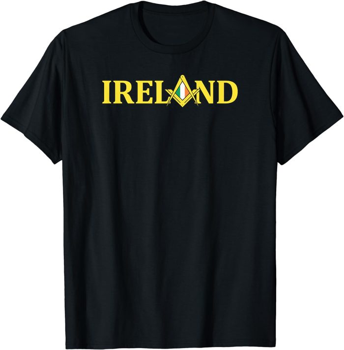 Masonic Shirt Ireland Irish Flag Square & Compass Freemason T-Shirt (1)