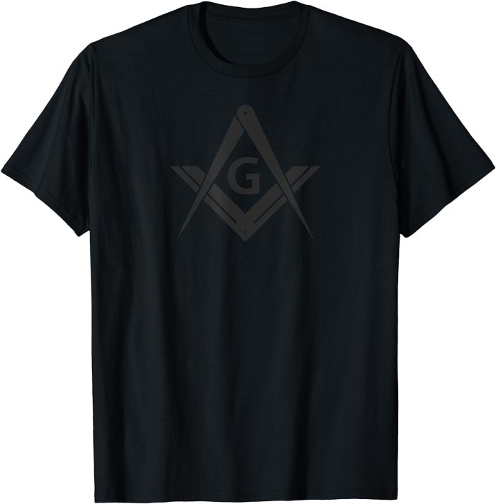 Masonic Square & Compass Stealth Modern Freemason T-Shirt (1)