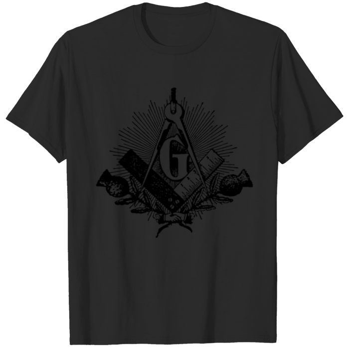 Masonic Symbol Compass, Square, Poppy, Freemason T Shirt (1)