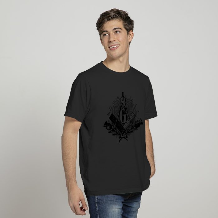 Masonic Symbol Compass, Square, Poppy, Freemason T Shirt (2)