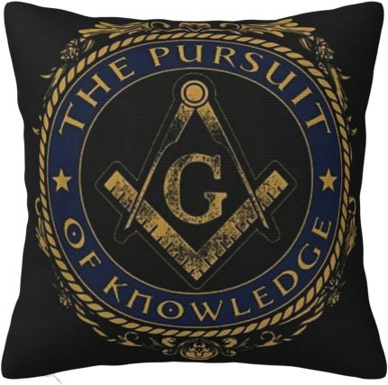 Masonic Symbols Freemasonry Throw Pillow Case Cozy Square Pillowc (3)