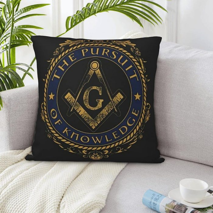 Masonic Symbols Freemasonry Throw Pillow Case Cozy Square Pillowc