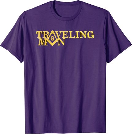 Masonic Traveling Man Square & Compass Freemason T-Shirt (2)