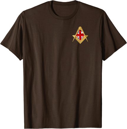 Masonic UK British Flag Square & Compass Freemason T-Shirt (2)