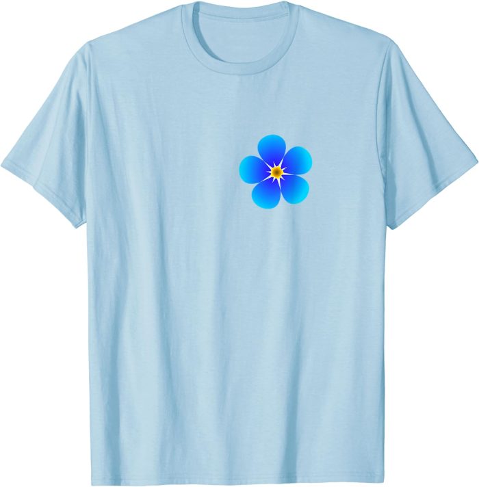 Masonic forget me not flower symbol Scottish rite Freemason T-Shirt (2)