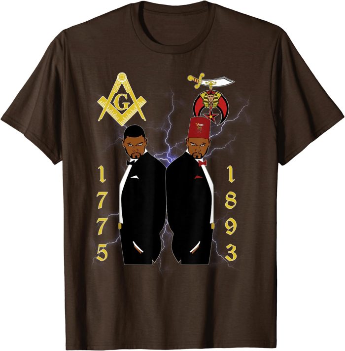 Mens Shriners 1893 Masons 1775 Shrine PHA Mason Fathers Day Gift T-Shirt (2)