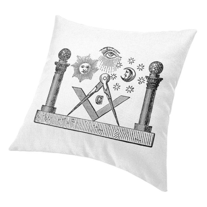 Nordic Style Freemasonry Masonic Throw Pillow Case Home Decorative Custom M (3)