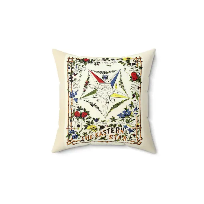 OES EASTERN STAR Spun Polyester Square Pillow (2)