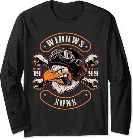 Smokin' Eagle Widows Sons Masonic Long Sleeve T-Shirt