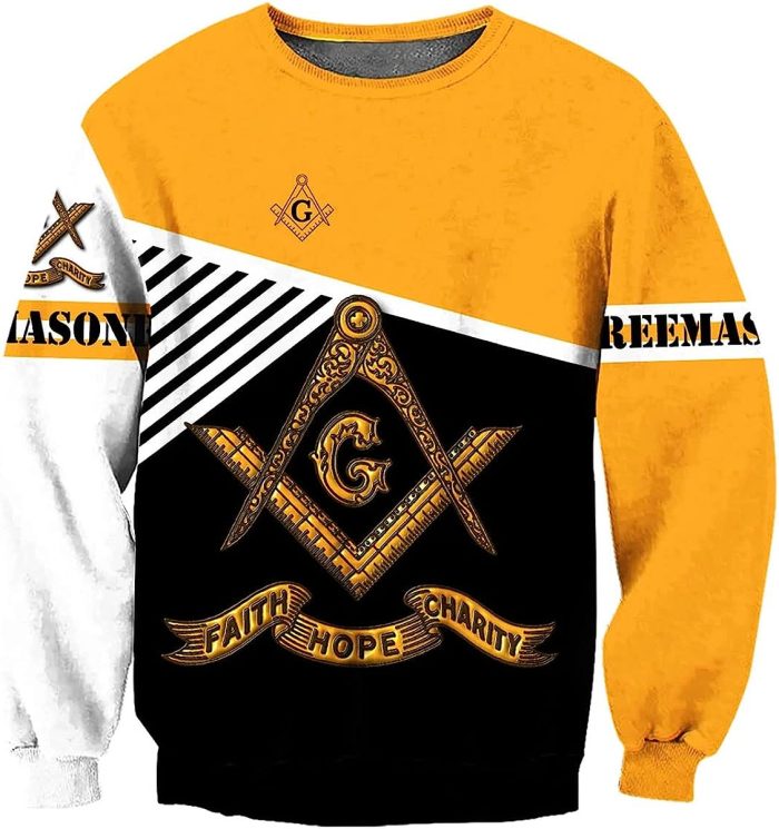 Winter 3D Print Freemasonry Symbol AG Hoodies, Masonic Full Size Sweatshirt Zip Up Hoodies Jacket for M (3)