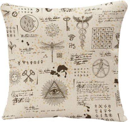 YGGQF Masonic Symbols Throw Pillow C