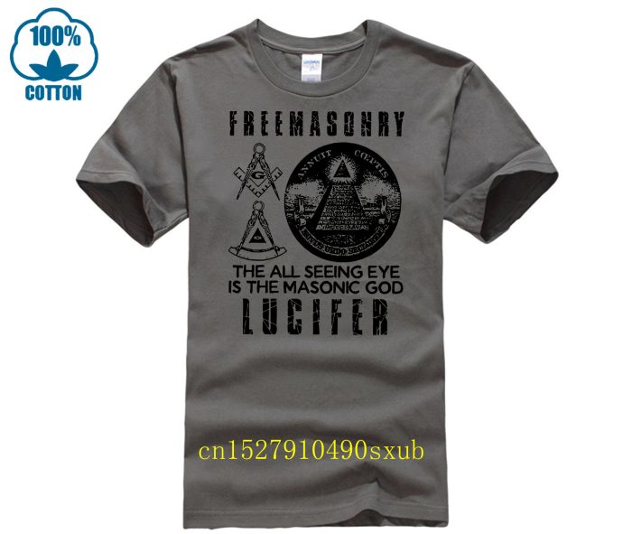 man t shirt Freemasonry The All Seeing Eye Is The Masonic God Lucifer Shirt woman tee (2)