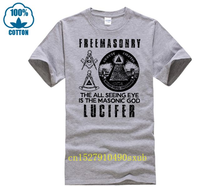 man t shirt Freemasonry The All Seeing Eye Is The Masonic God Lucifer Shirt woman tee (3)