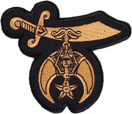 Gold & Black Shriners Patch, Fraternal Organization Patches (2)