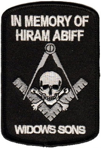 IN MEMORY OF HIRAM ABIFF WIDOWS SONS Masonic Decorative Machine Embro