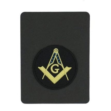 MASTER MASON BLUE LODGE PATCH - SQUARE AND COMPASS G EMBROIDERED