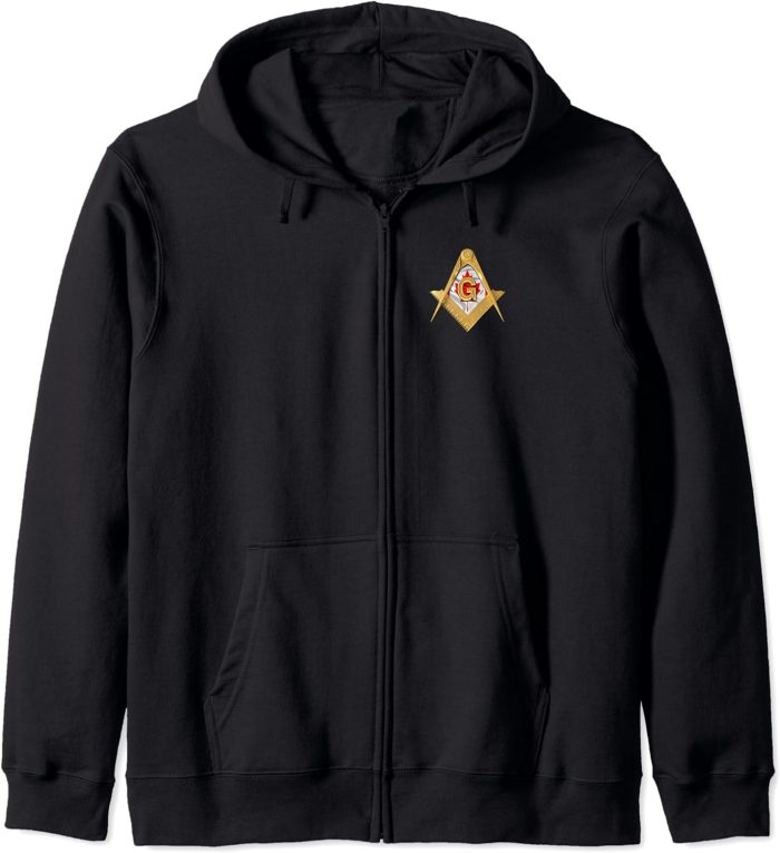 Masonic Canadian Flag Square & Compass Freemason Zip Hoodie (1)