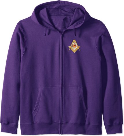 Masonic Canadian Flag Square & Compass Freemason Zip Hoodie (2)