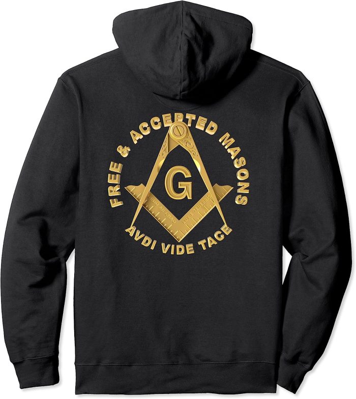 Masonic F & AM Masons Square & Compass Freemason Pullover Hoodie (1)