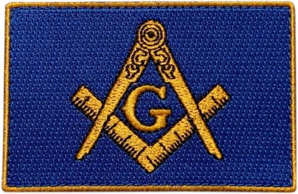 Masonic Flag Tactical Patch [Hook Fastener-3.0 X 2.0 inch -MS8]