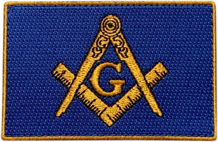 Masonic Flag Tactical Patch [Hook Fastener-3.0 X 2.0 inch -MS8]