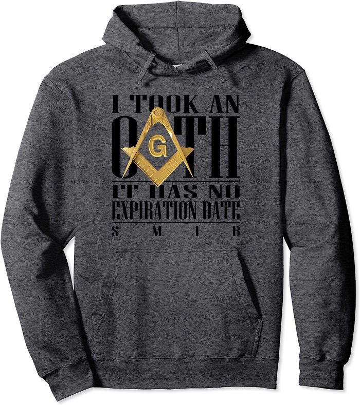 Masonic I Took An Oath Square & Compass Freemason Pullover Hoodie (1)