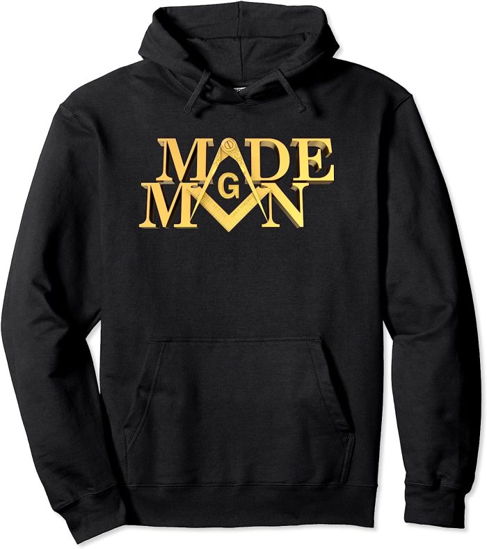 Masonic Made Man Square And Compass Freemason Pullover Hoodie (1)