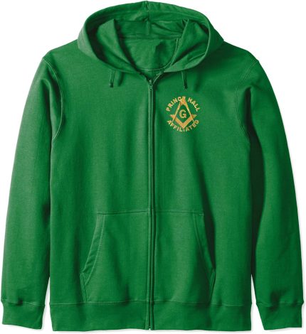 Masonic PHA Prince Hall Affiliated Square Compass Freemason Zip Hoodie (2)