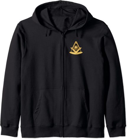 Masonic Past Master Emblem Jewel Square & Compass Freemason Zip HoodieMasonic Past Master Emblem Jew (1)