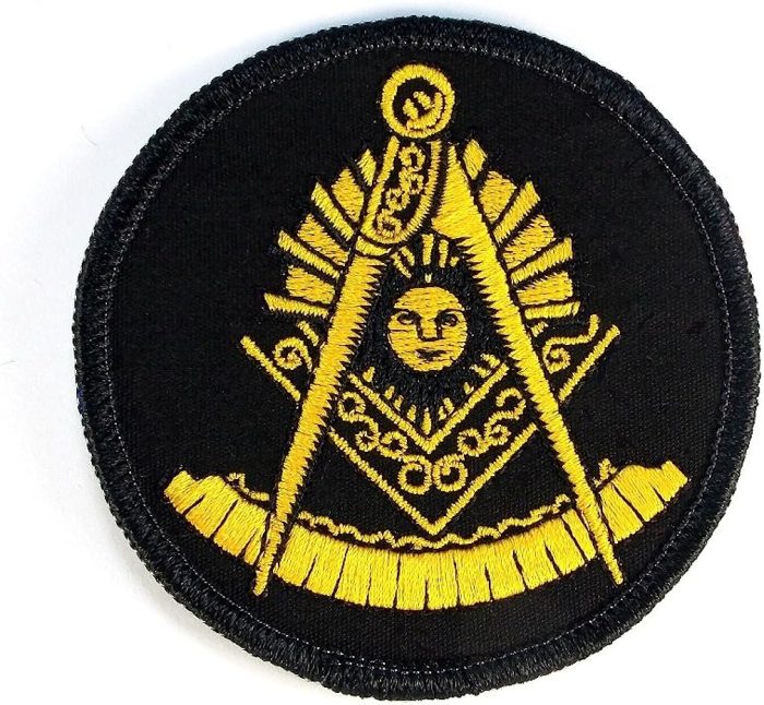 Masonic Past Master Square and Compass Embroidered Patch Iron Sew PWPM5040