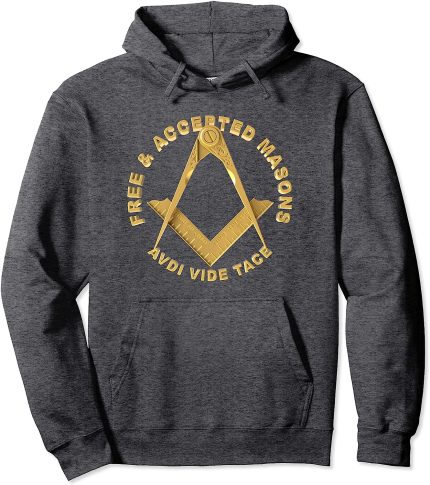 Masonic Square & Compass Avdi Vide Tace Freemason Pullover Hoodie (2)