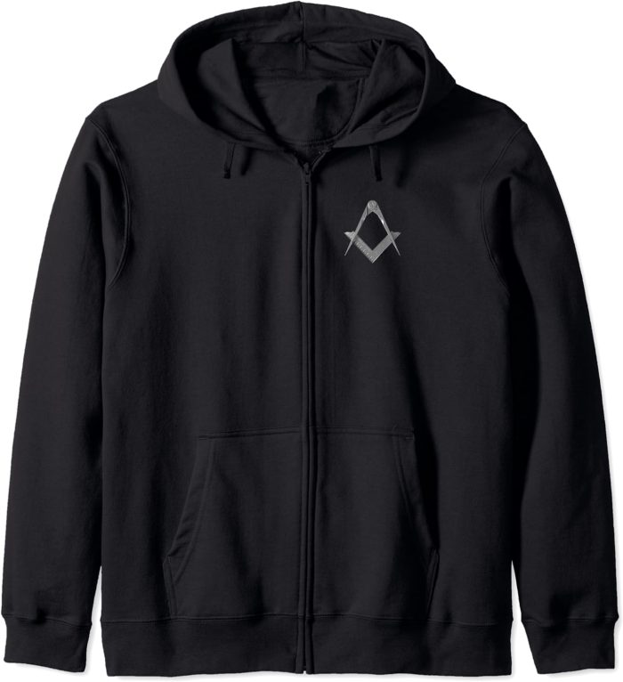 Masonic Square & Compass Freemason Zip Hoodie (1)