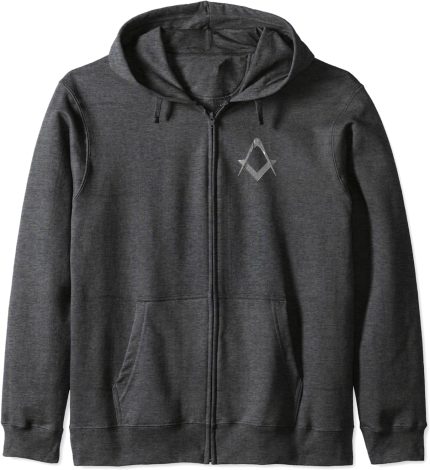 Masonic Square & Compass Freemason Zip Hoodie (2)