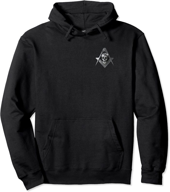 Masonic Square Compass Skull Freemason Pullover Hoodie (2)