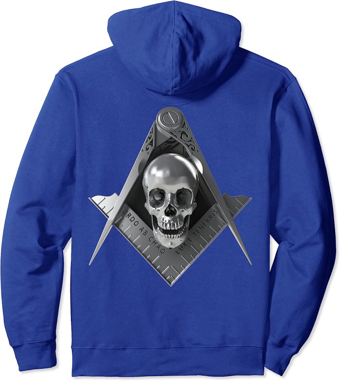 Masonic Square Compass Skull Freemason Pullover Hoodie (4)