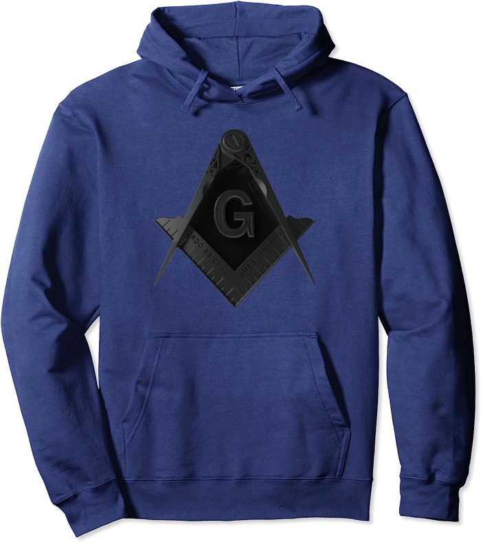 Masonic Square & Compass Stealth Modern Freemason Pullover Hoodie (2)