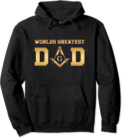 Masonic World's Greatest Dad, Father's Day Gift Freemason Pullover Hoodie (1)