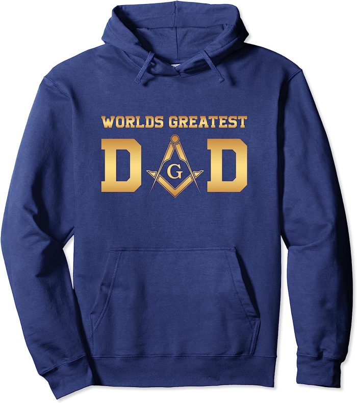 Masonic World's Greatest Dad, Father's Day Gift Freemason Pullover Hoodie (2)