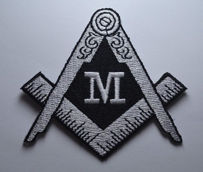 Pair of Large MASONIC SewIron on Embroidered Patches. S (3)